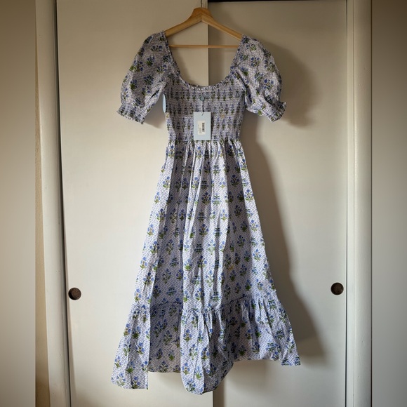 Hill House Blue and White Floral Maxi Dress - Picture 4 of 8